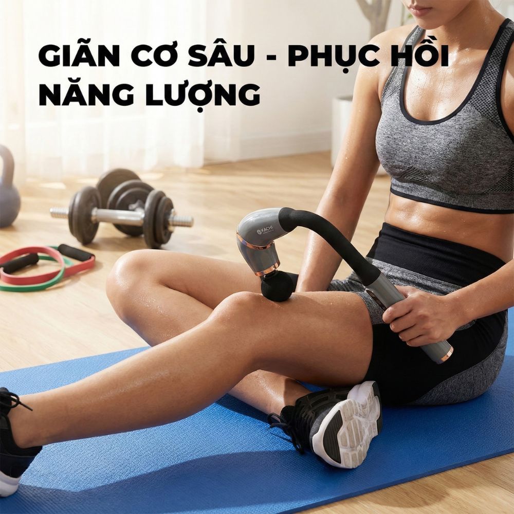 Gậy Massage Kachi MK405 – Súng Massage Cầm Tay Có Tay Nối Dài, Thư Giãn Sâu Từng Nhóm Cơ_thumbnail_4