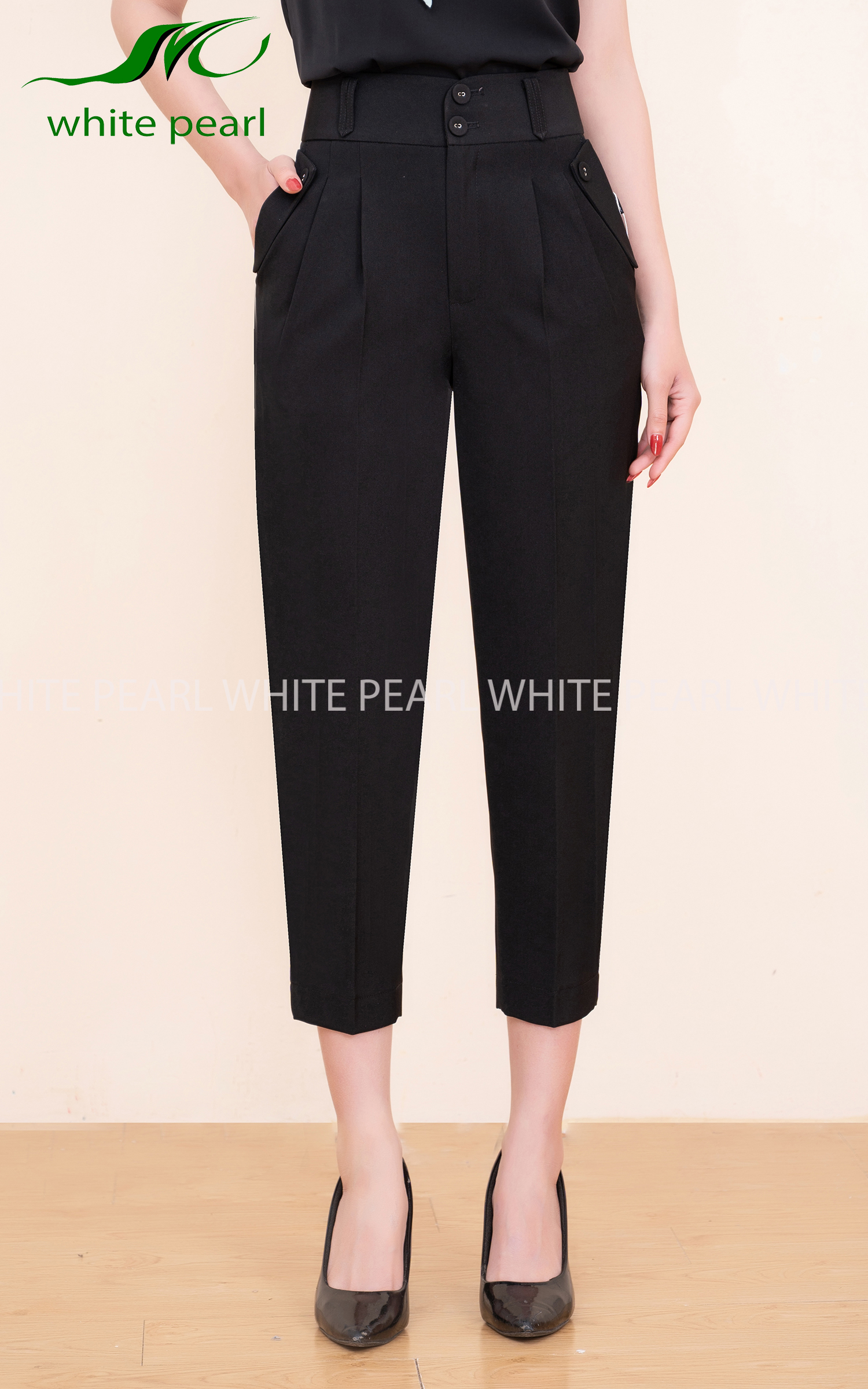 Quần âu nữ dáng baggy  quai nhê lệch thời trang công sở cao cấp White Pearl_thumbnail_2