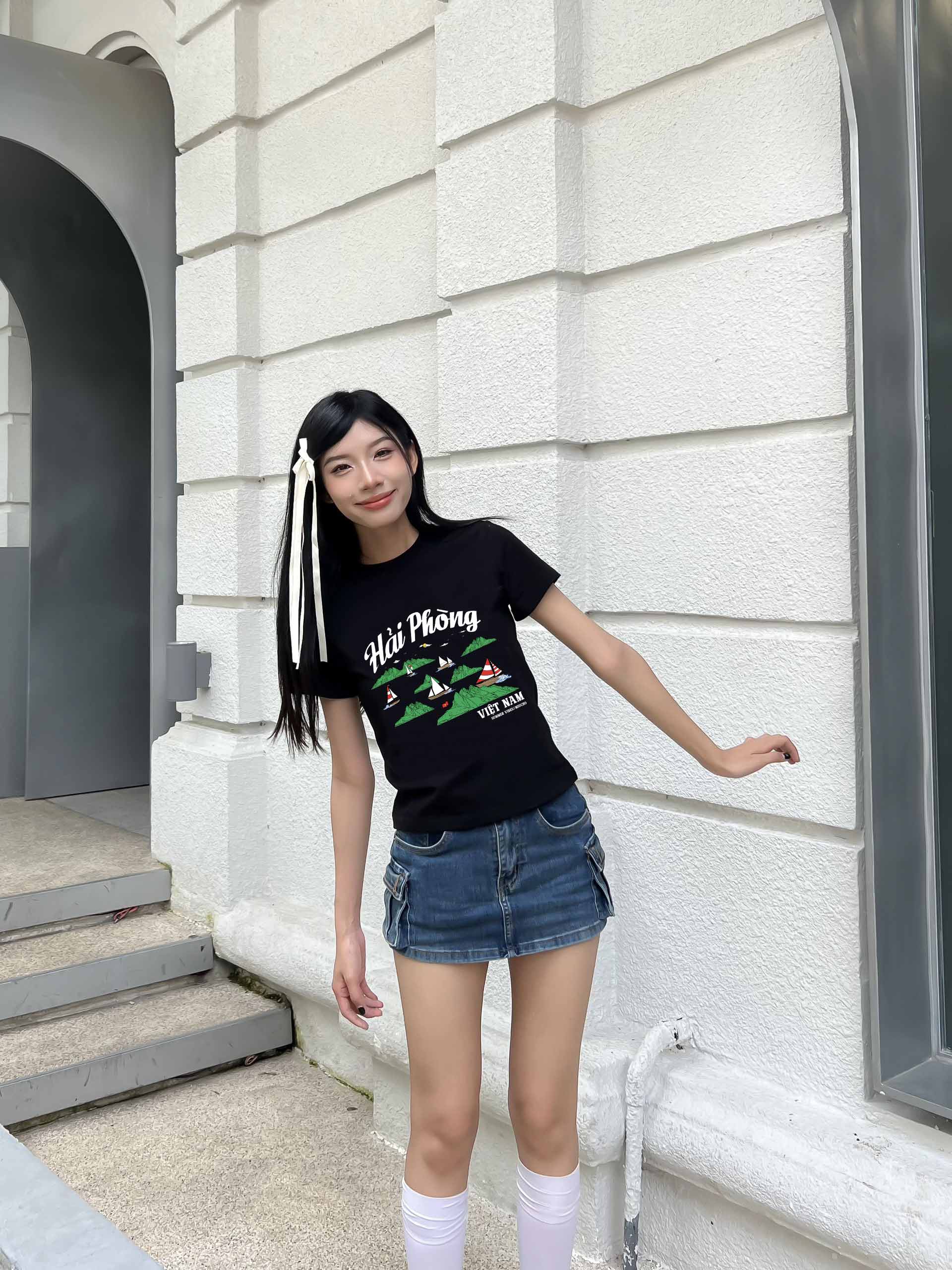 Áo thun baby tee form ôm xinh xắn ABD1276 Miucho tay ngắn cổ tròn in hình Hải Phòng_thumbnail_2