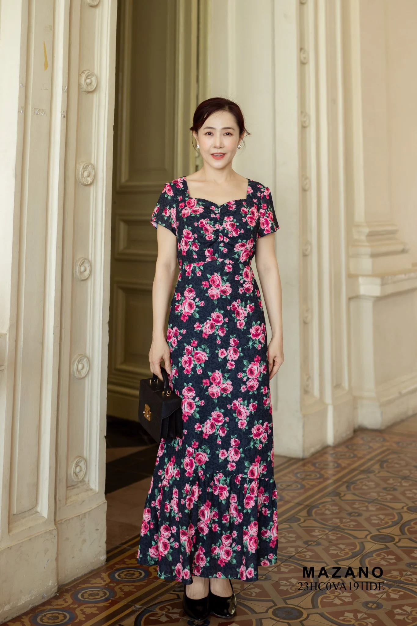 Đầm eo cao chân nhún bèo_thumbnail_0