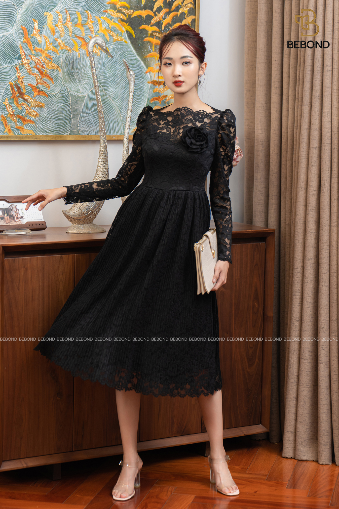 Đầm ren xếp ly cổ thuyền- Rowena Dress_thumbnail_2