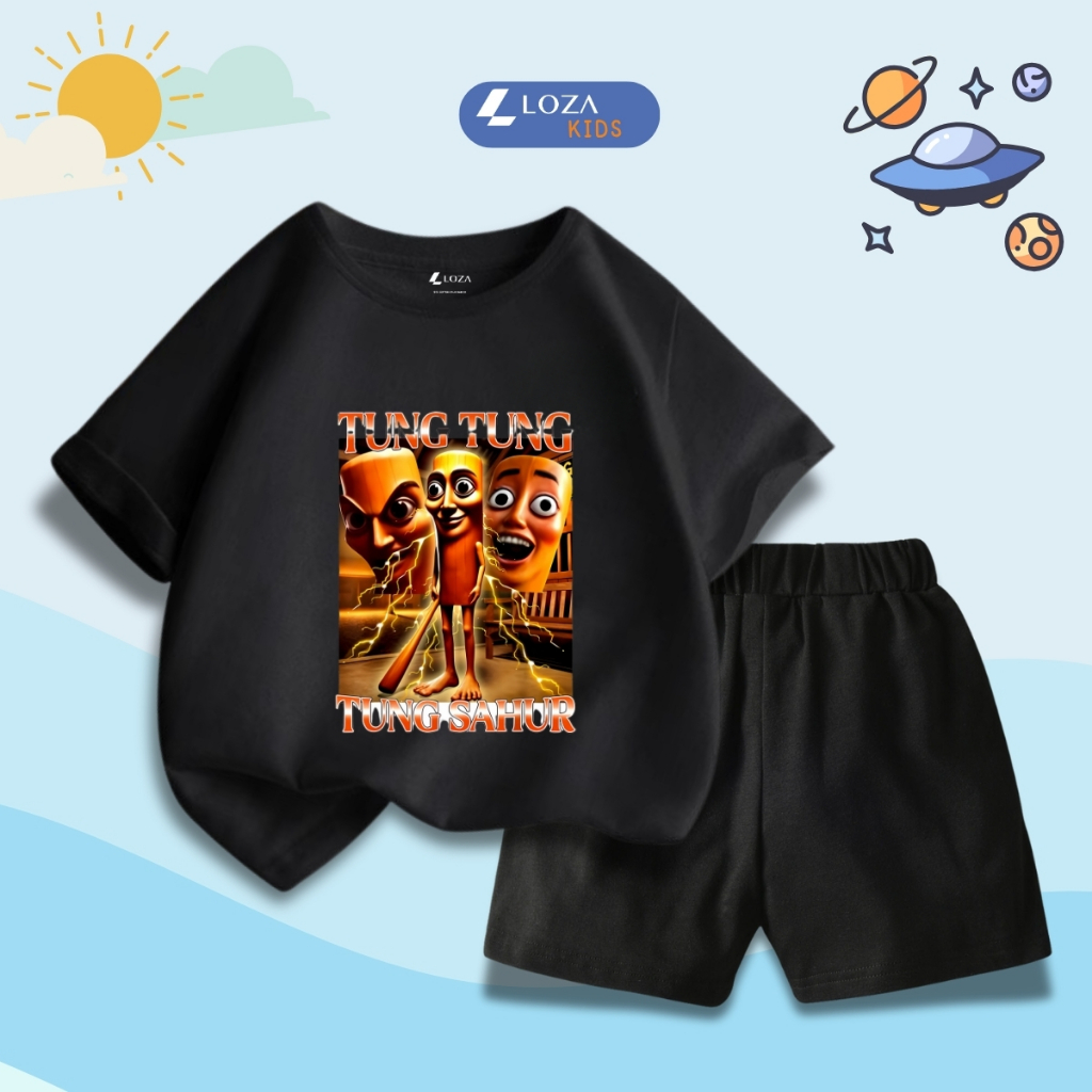 Bộ đồ bé trai in hình Tung Tung Tung Sahur -  Loza Kids SB387_thumbnail_3