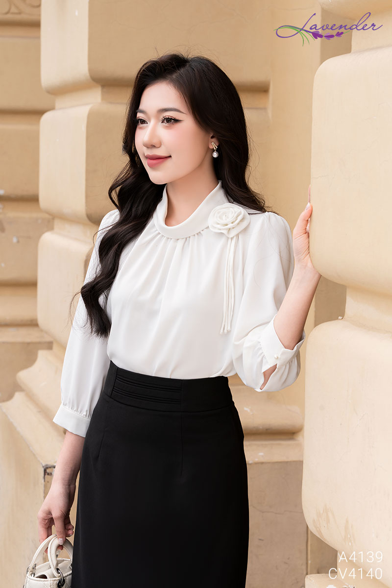 Set Áo sơ mi tay lỡ phối hoa vai S4139_thumbnail_1