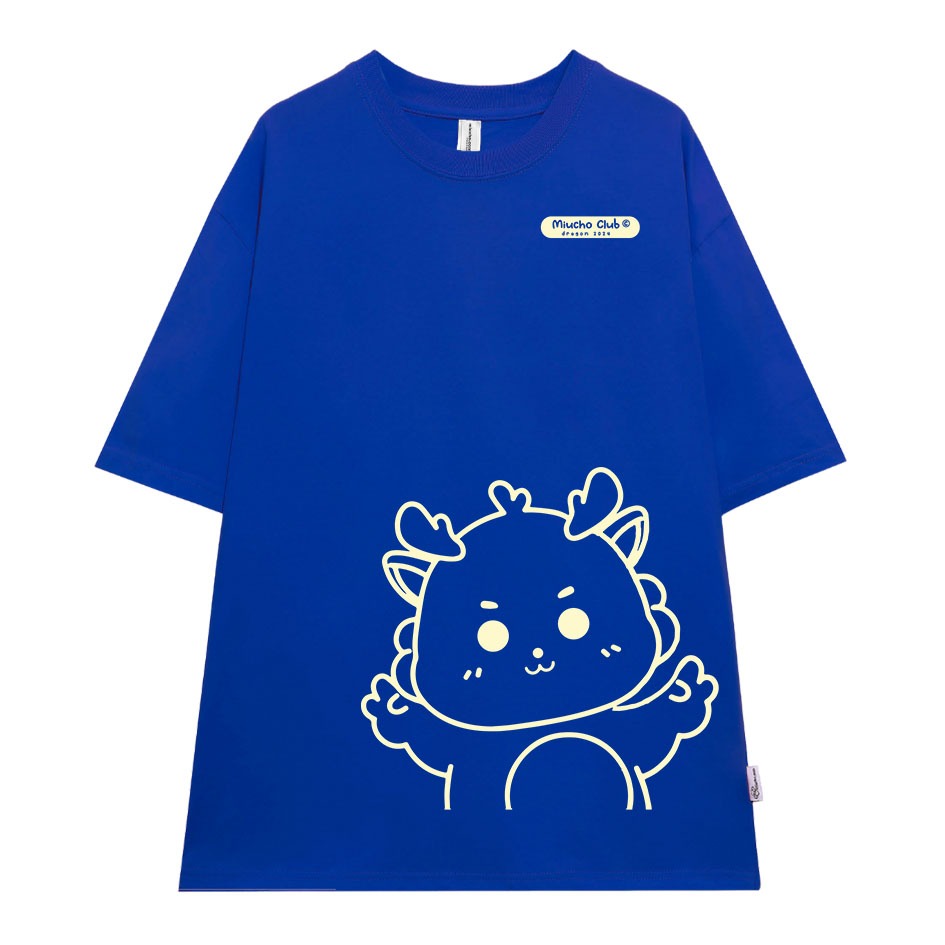 Áo thun in hình rồng local brand form rộng ATD743 Miucho cotton cổ tròn in graphic_thumbnail_11