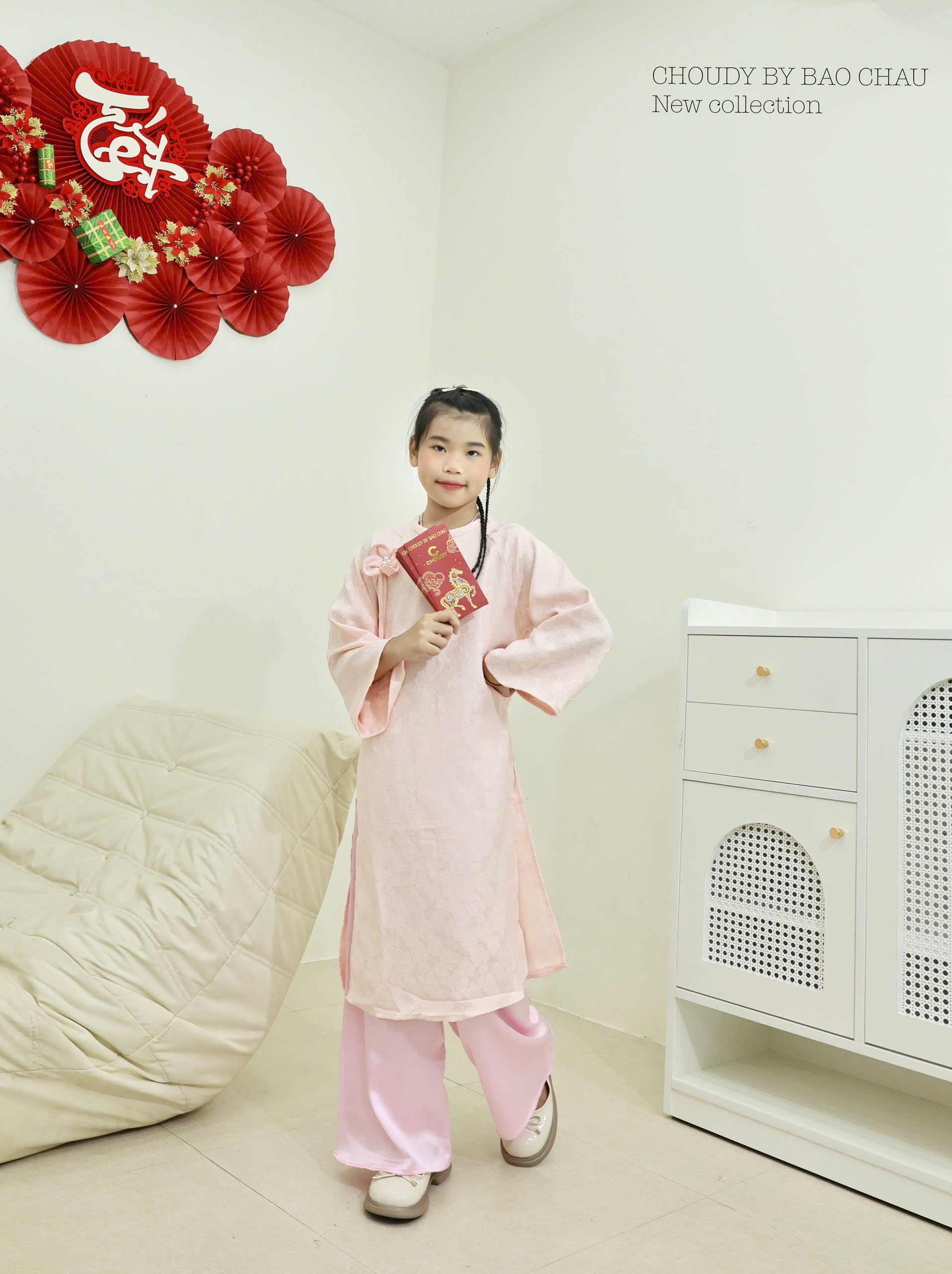 SALE A807 ÁO DÀI HỒNG BÉ GÁI_thumbnail_10