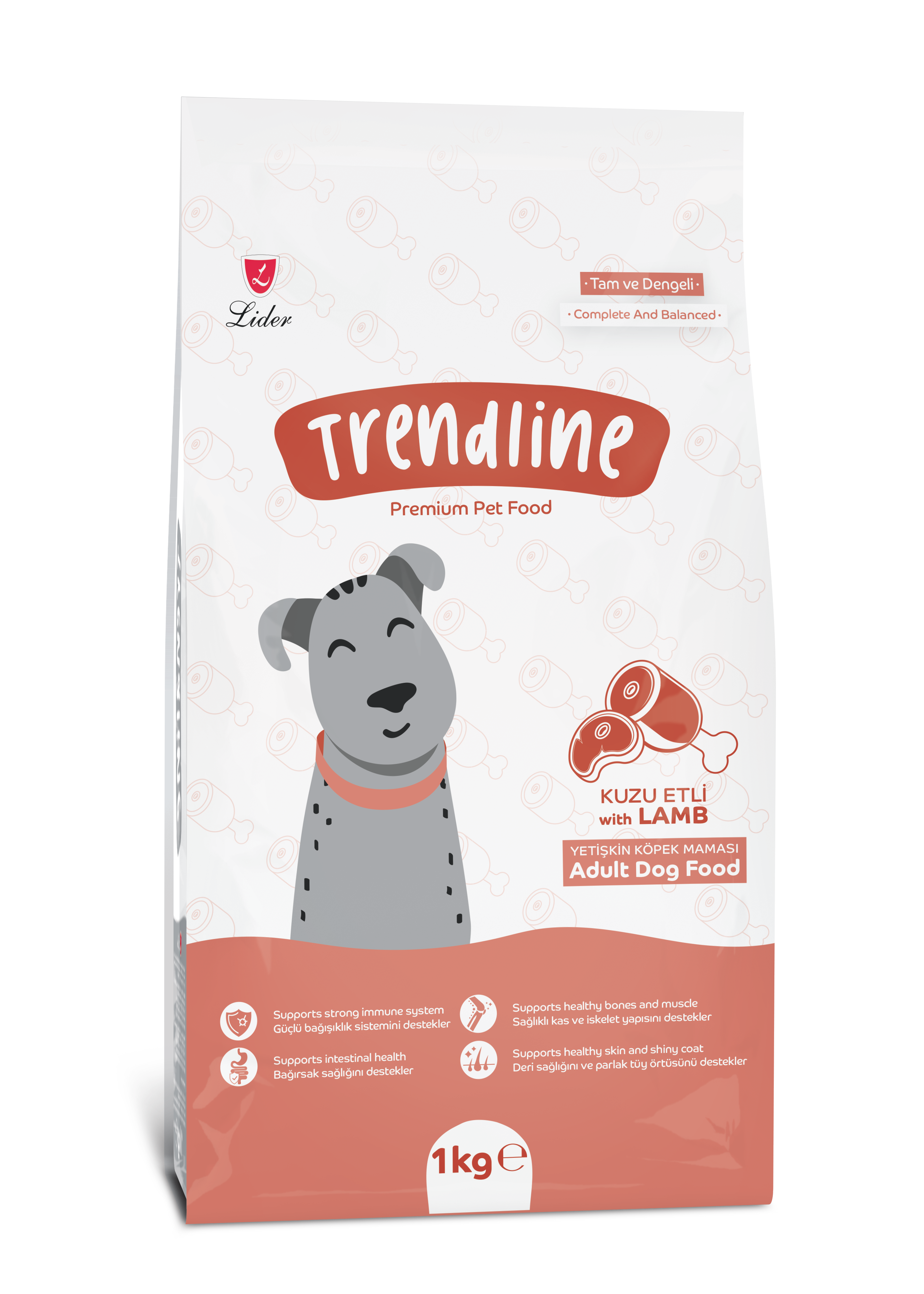 TRENDLINE PREMIUM PET FOOD ADULT DOG FOOD WITH LAMB 1KG
