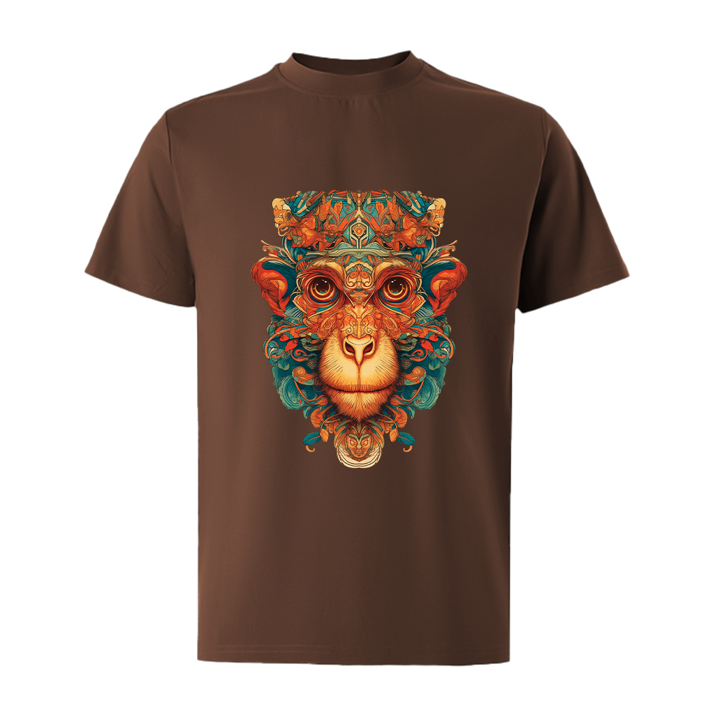 Áo thun nam form rộng ATD485 12 con giáp tuổi thân ( tuổi khỉ) Miucho Iconic cotton cổ tròn in graphic_thumbnail_10