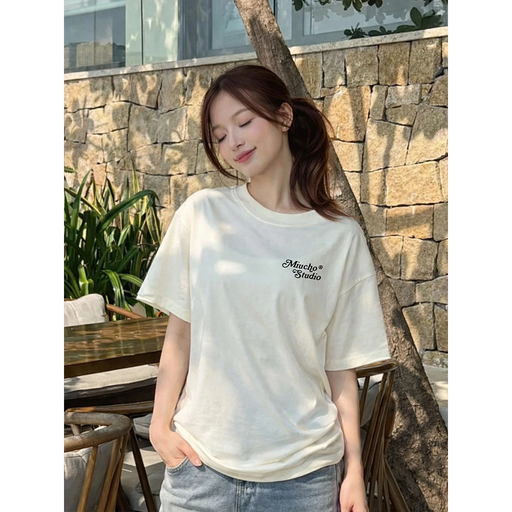 Áo thun boxy chữ basic dễ phối Miucho 3071_thumbnail_2