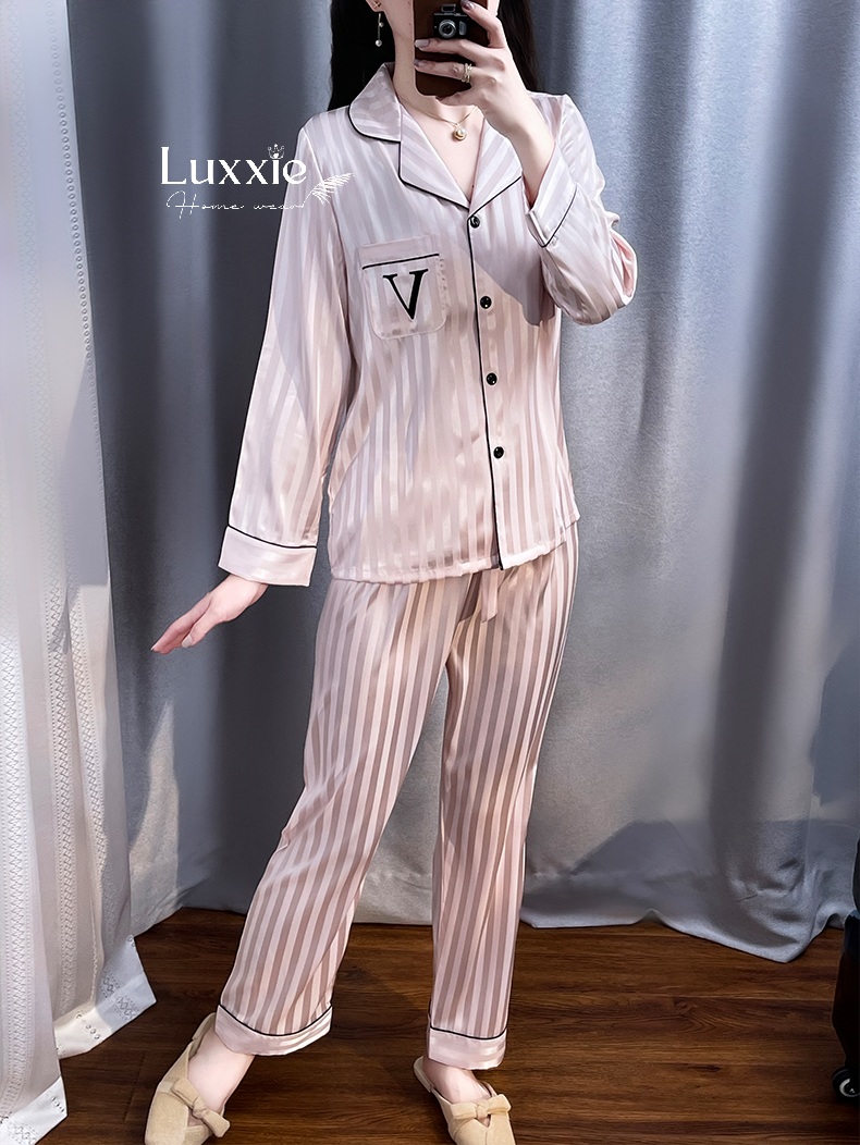 N134 Pijama lụa sọc hồng túi V_thumbnail_5