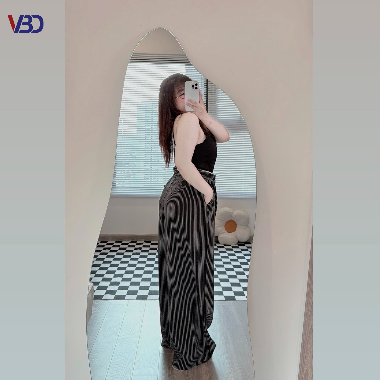 Quần dài sọc form rộng kiểu bigisize QD028 dành cho nàng béo mập từ 55-95kg_thumbnail_2