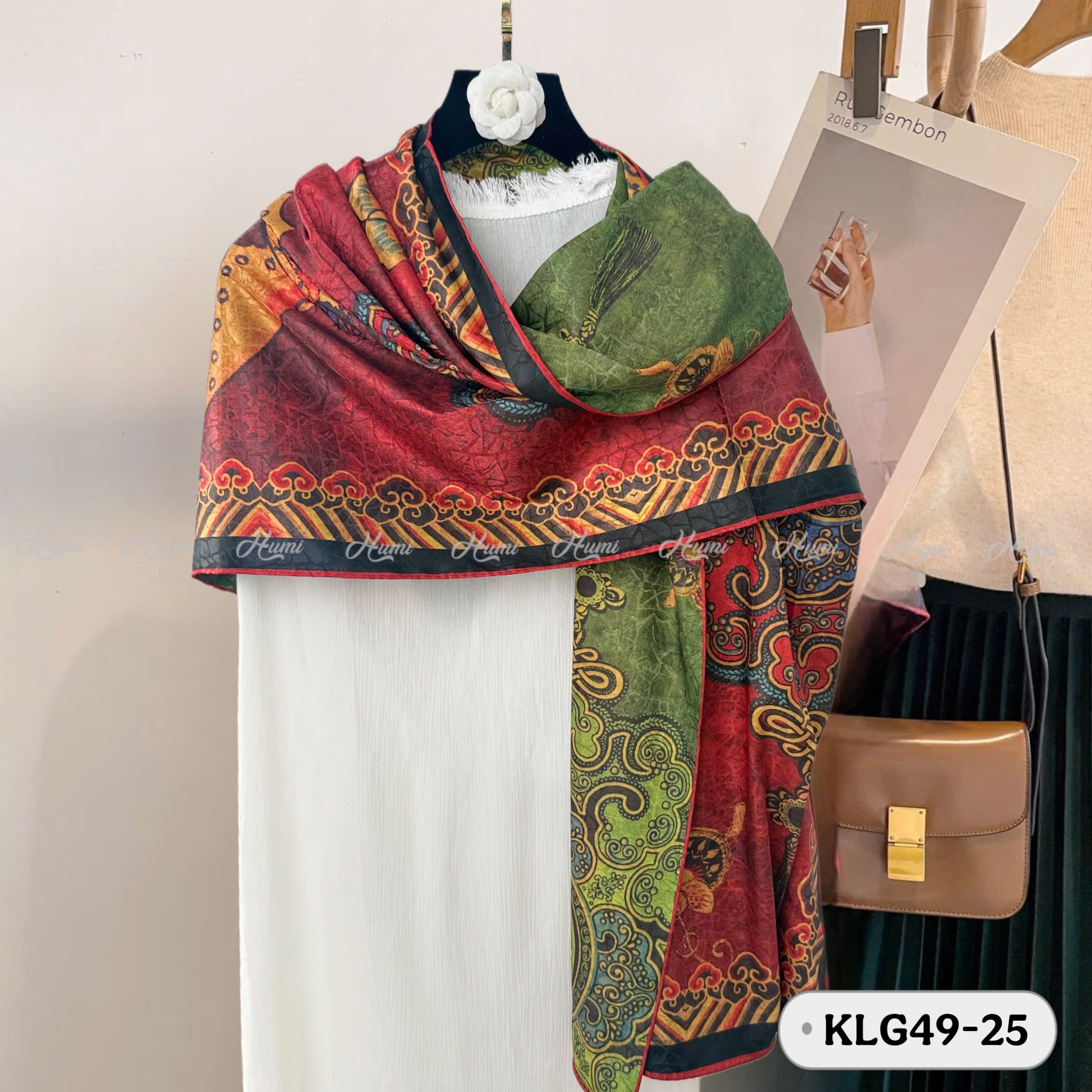 KHĂN LỤA GẤM CAO CẤP (KLG49-25)