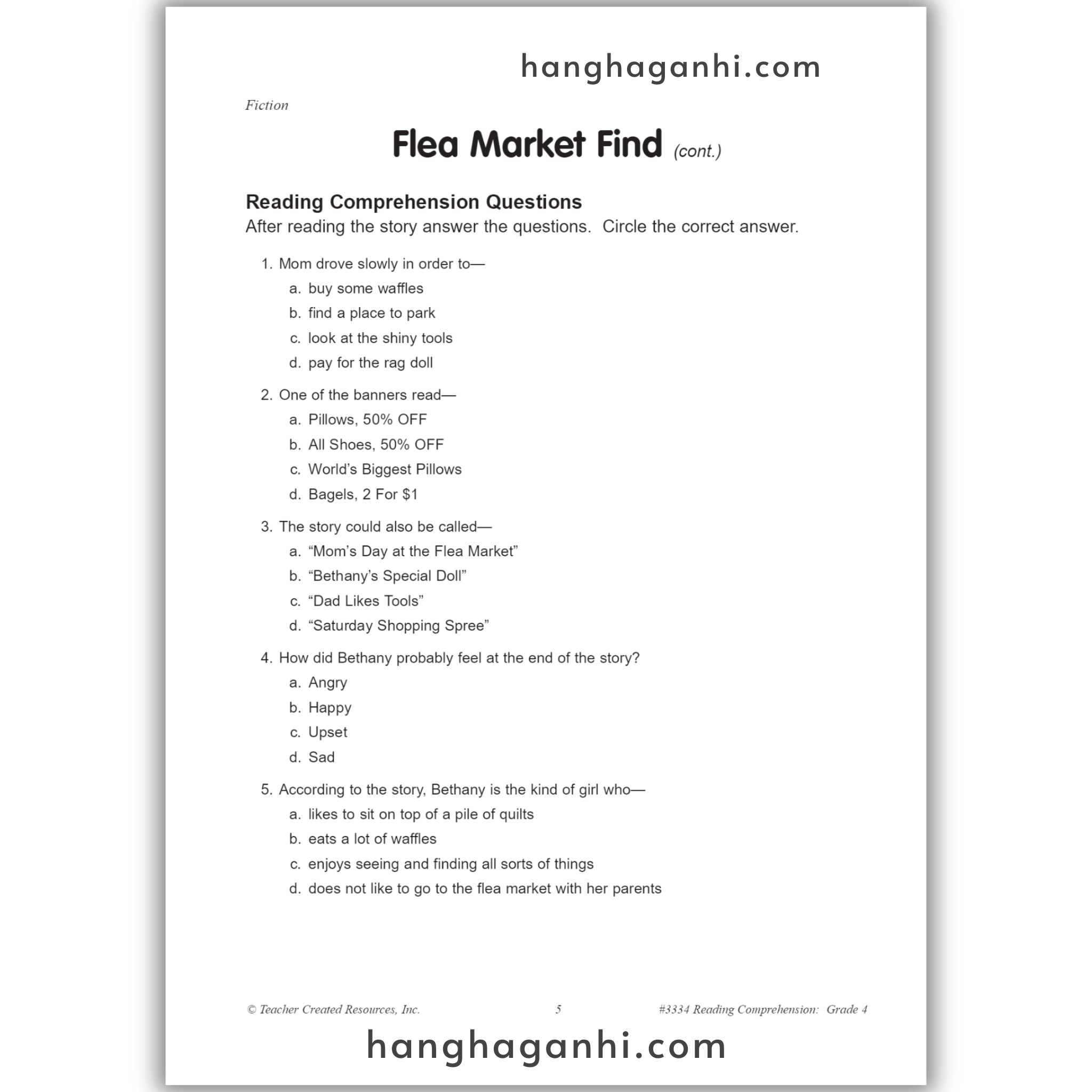 Reading Comprehension Grade 4 Teacher Created Resources, sách đọc hiểu lớp 4_thumbnail_19