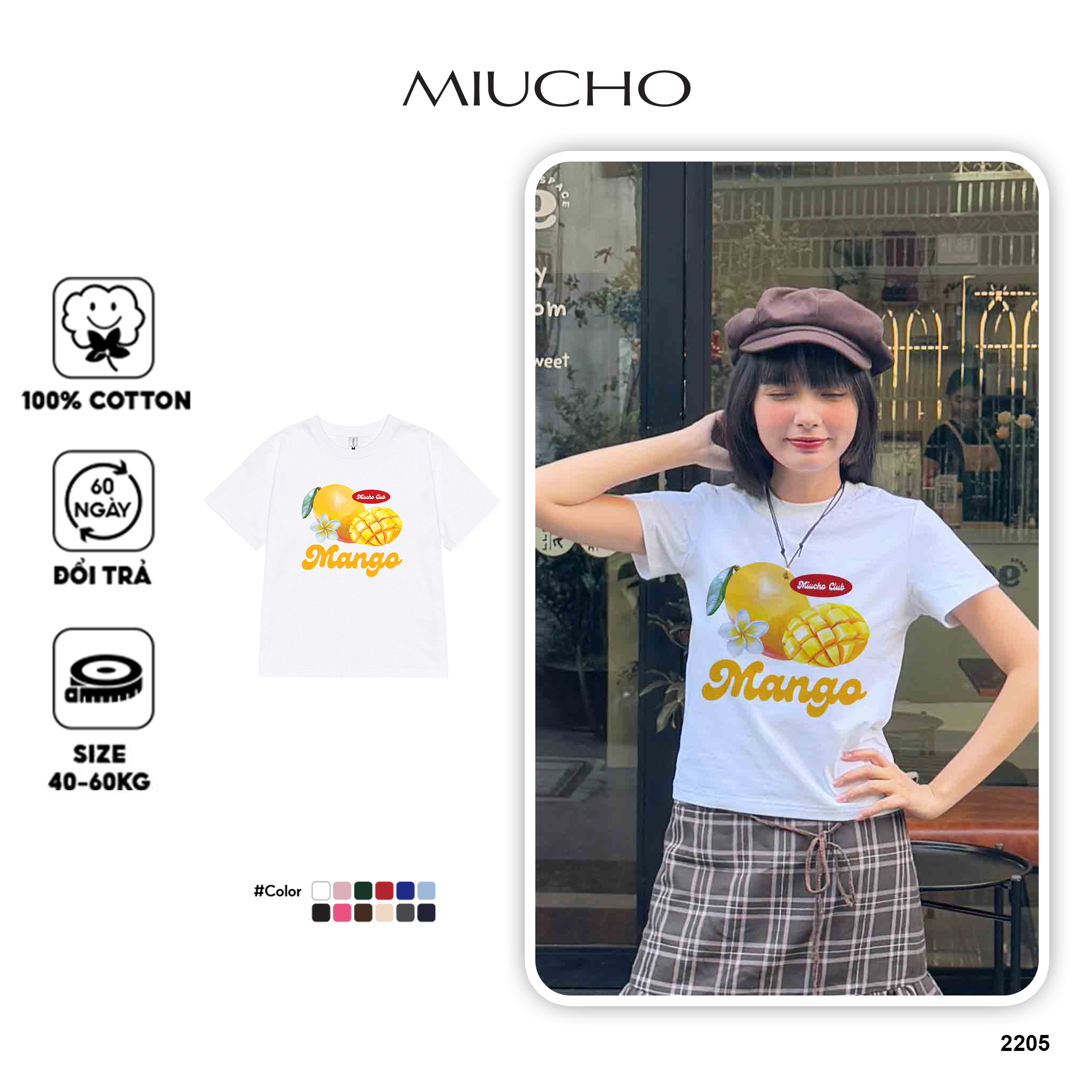 Áo baby tee ôm body trái cây hè biển Miucho BST cổ tròn vải cotton 4c thoáng mát in mix_thumbnail_7