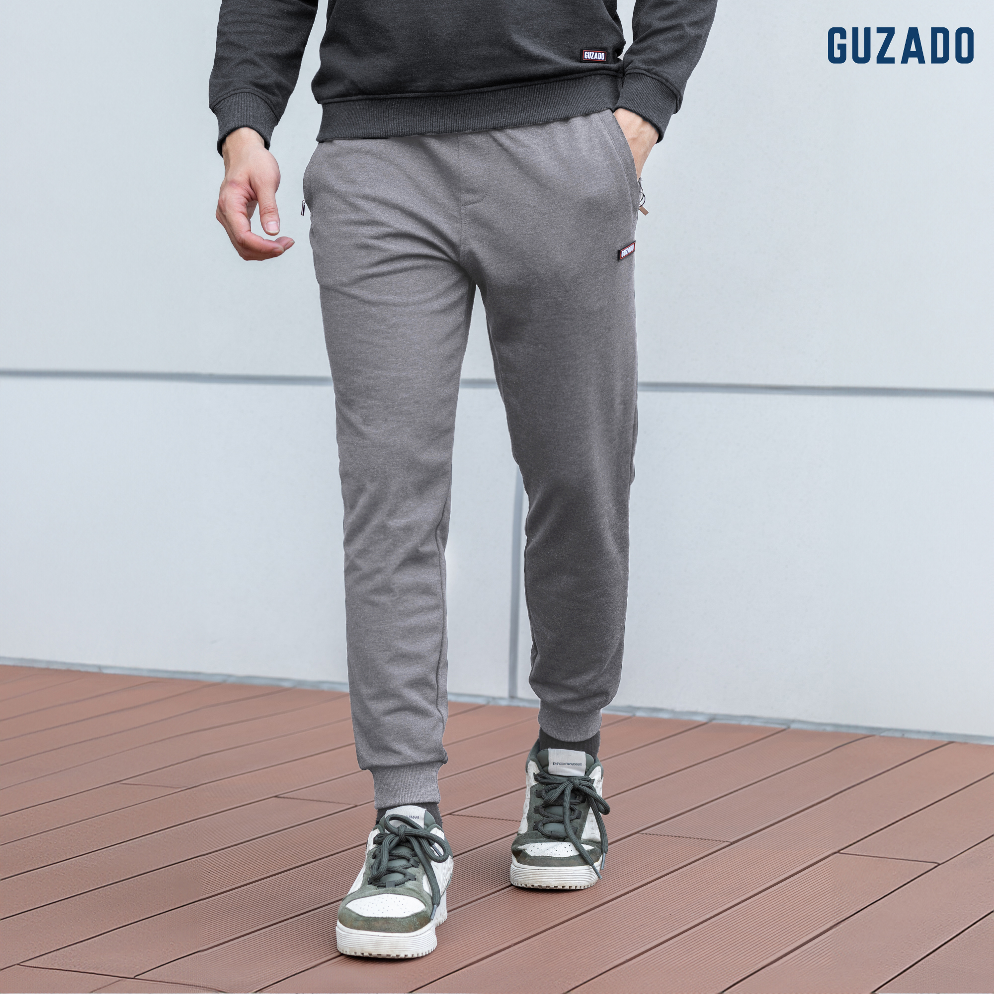 Quần Nỉ Nam GUZADO Ống Rộng Bo Gấu Thể Thao GQN01_thumbnail_12