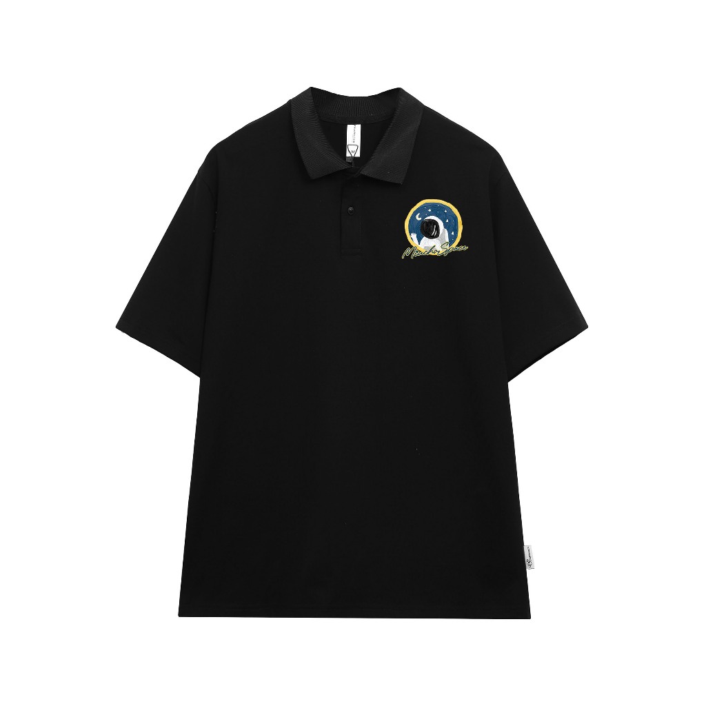 Polo nam đứng form tôn dáng PLD737 Miucho Man tay ngắn vải cotton Cổ trụ in graphic_thumbnail_4