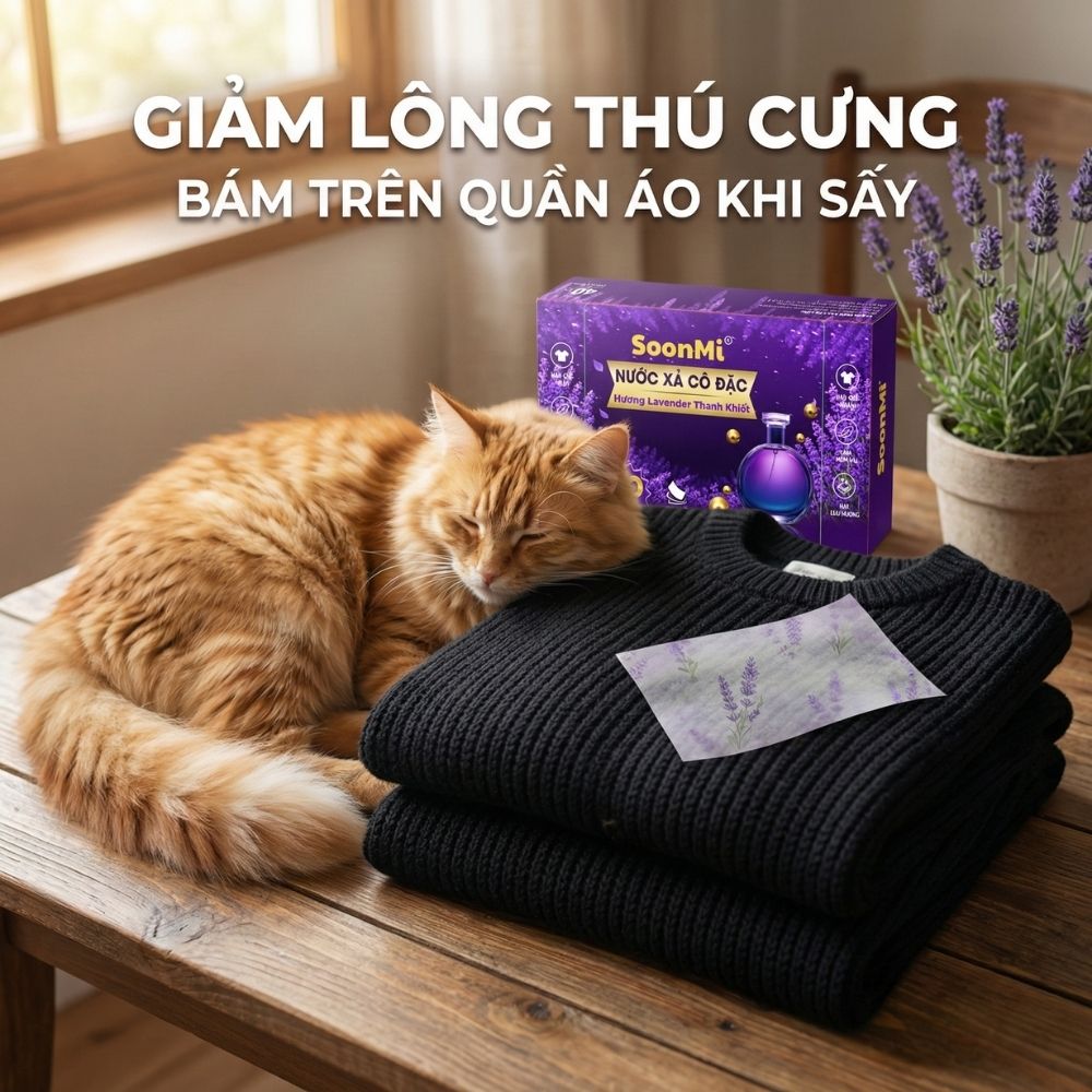 Giấy Thơm Quần Áo SoonMi Hương Lavender - chuyên dụng máy giặt sấy, máy sấy quần áo, khử mùi xe hơi, thơm tủ áo_thumbnail_9