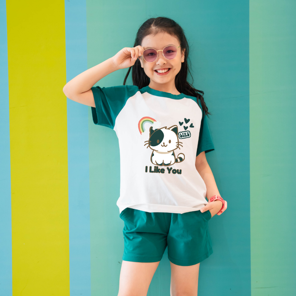 Bộ đồ bé gái phối màu in hình nhiều mẫu - Loza Kids G0186_thumbnail_1