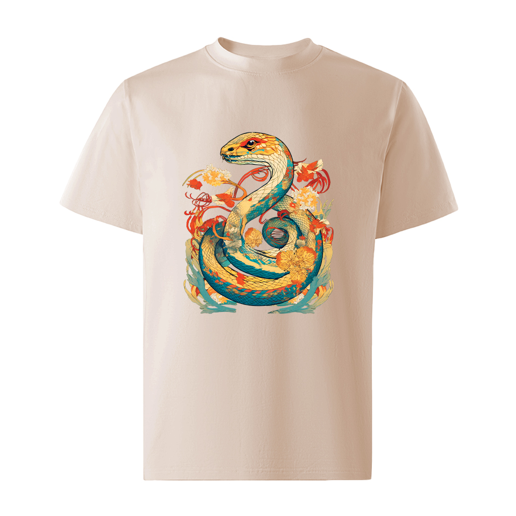 Áo thun nam form rộng 12 con giáp tuổi Tỵ ATD482 Miucho Iconic cotton cổ tròn in graphic_thumbnail_18