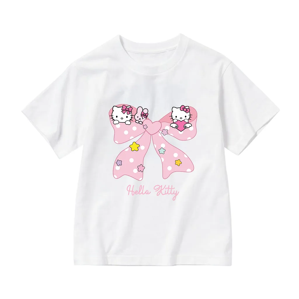 Áo thun bé gái form rộng Kado vải cotton thoáng mát mềm mại Hello Kitty hình nơ siêu cute 2881_thumbnail_0