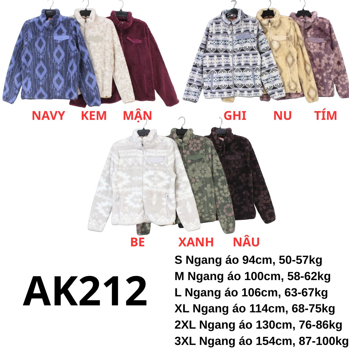 AK212- ÁO KHOÁC LÔNG