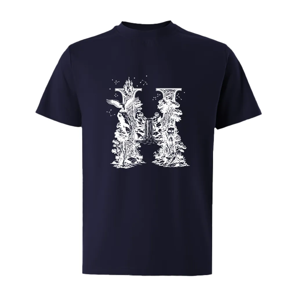 Áo phông nam form rộng Miucho Iconic vải cotton co giãn thoáng mát trẻ trung chữ cái H in kiểu 2753_thumbnail_13