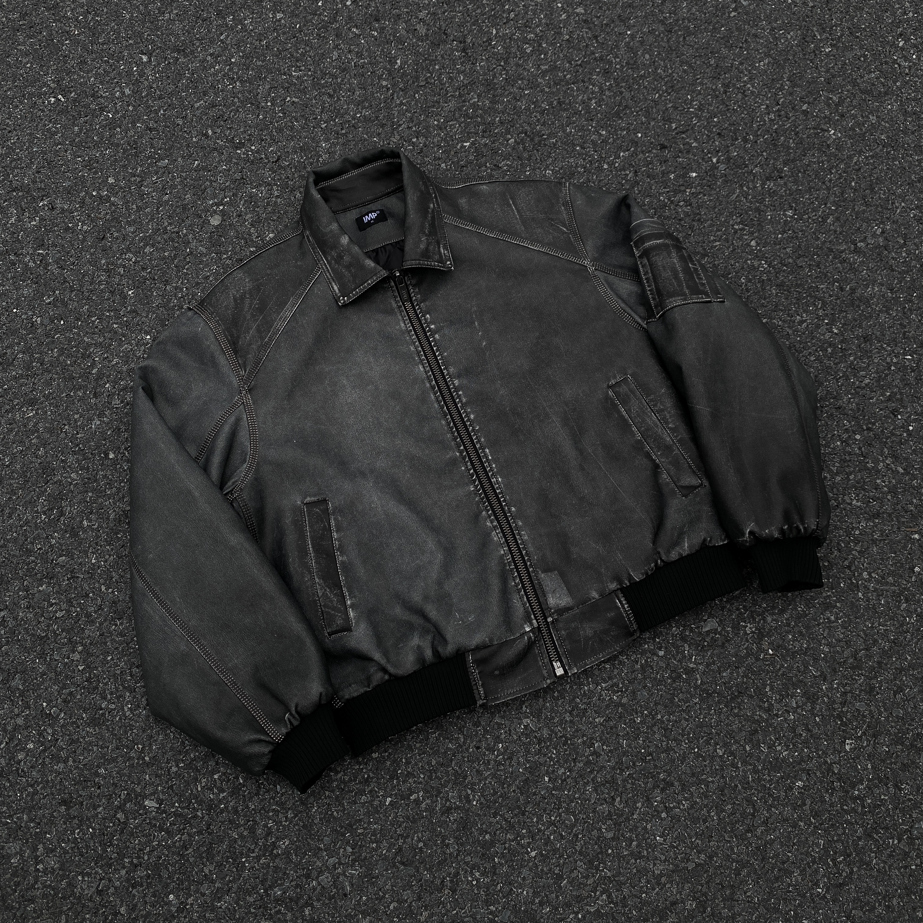 IMP - 005 Jacket - Áo khoác da vỡ Cracked Leather Jacket phong cách bụi bặm trẻ trung IMPERFECT_thumbnail_5