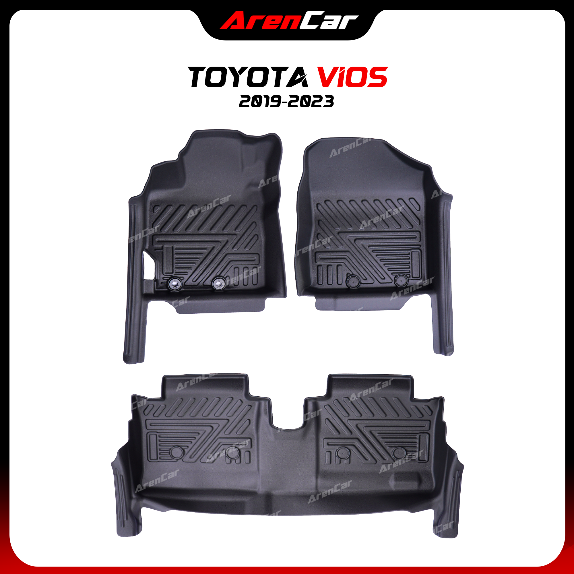 Thảm Lót Sàn Ô Tô TPE Nhựa Đúc Toyota Vios