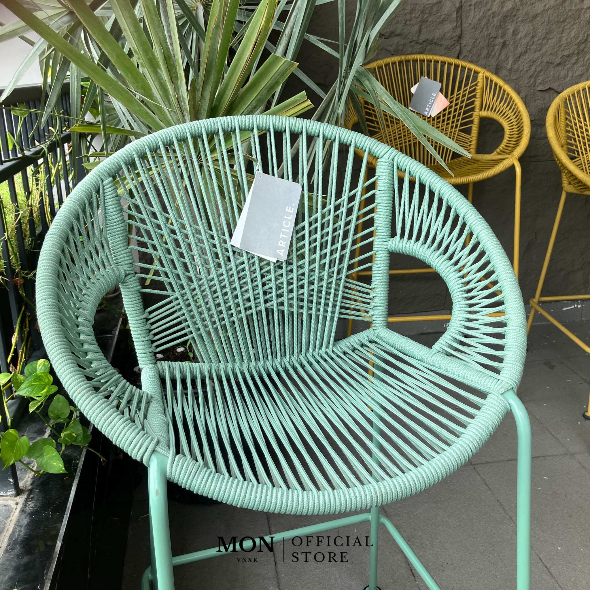 GHẾ BAR THẤP NGOÀI TRỜI ARTICLE KASIKO TURMERIC XANH NGỌC_thumbnail_3