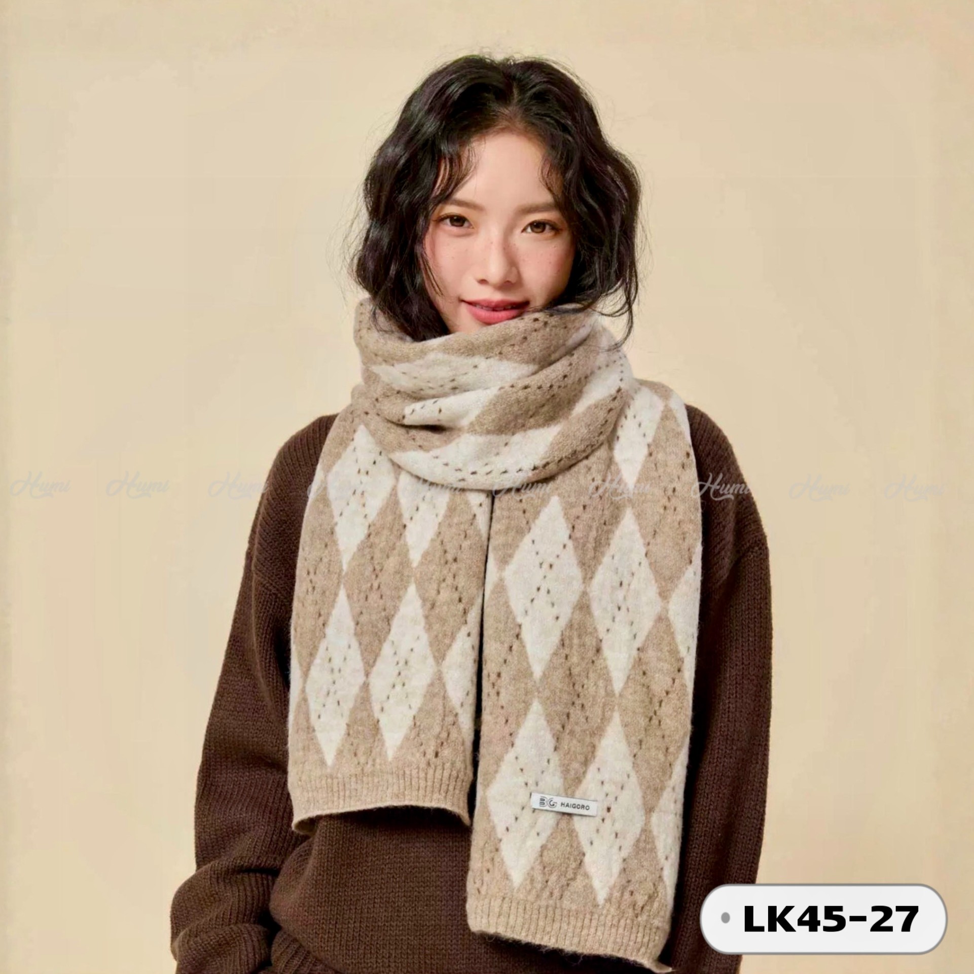 KHĂN LEN HỌA TIẾT ARGYLE (LK45-27)