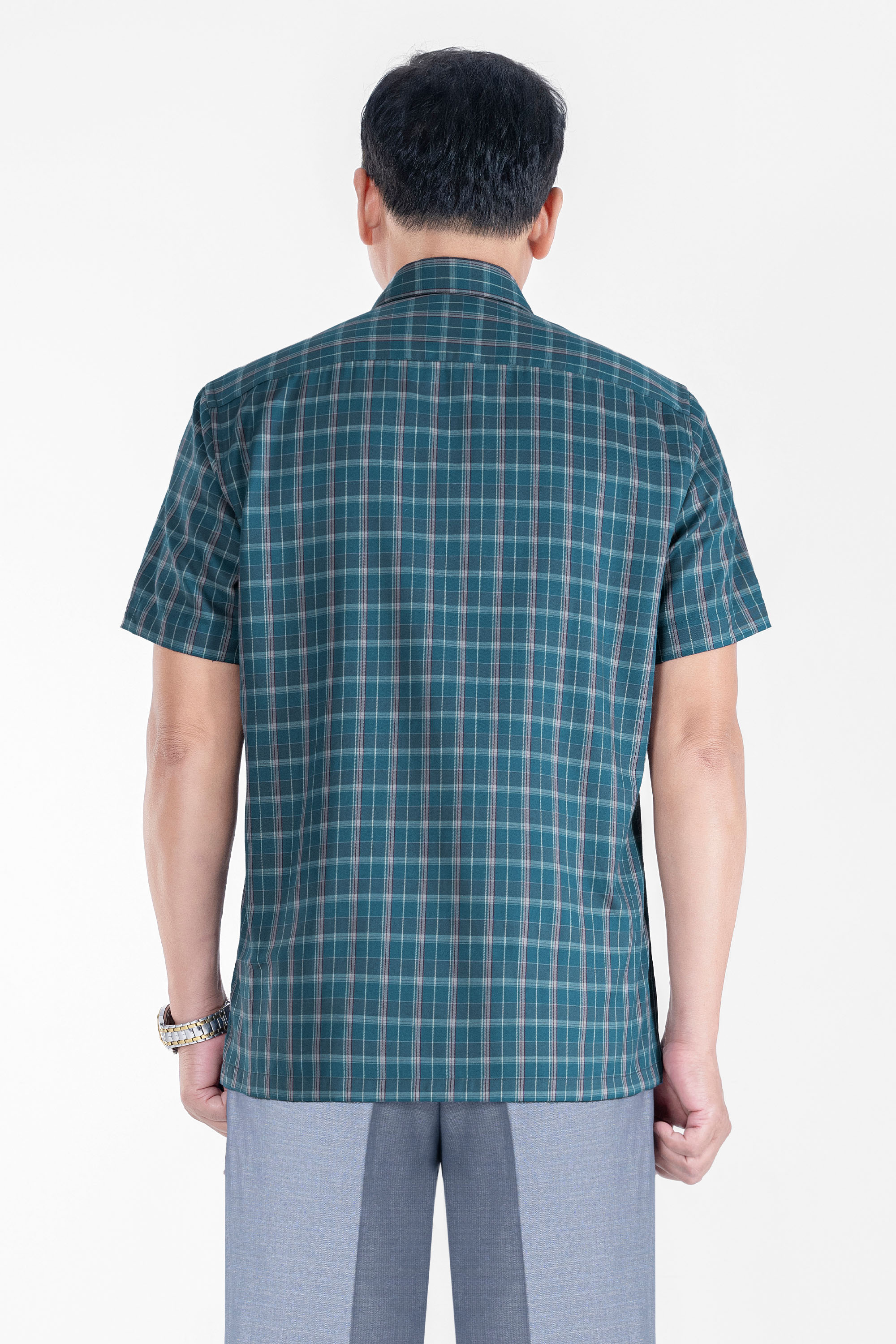 Sơ Mi Caro Cộc Tay Nam Trung Niên ANCHI Chất Liệu Sợi Tre Cao Cấp_thumbnail_8