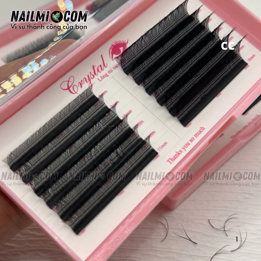 Lông Mi Trung Hoa - Độ dày 0.07 - Độ Cong LB - Mix size 8-15mm