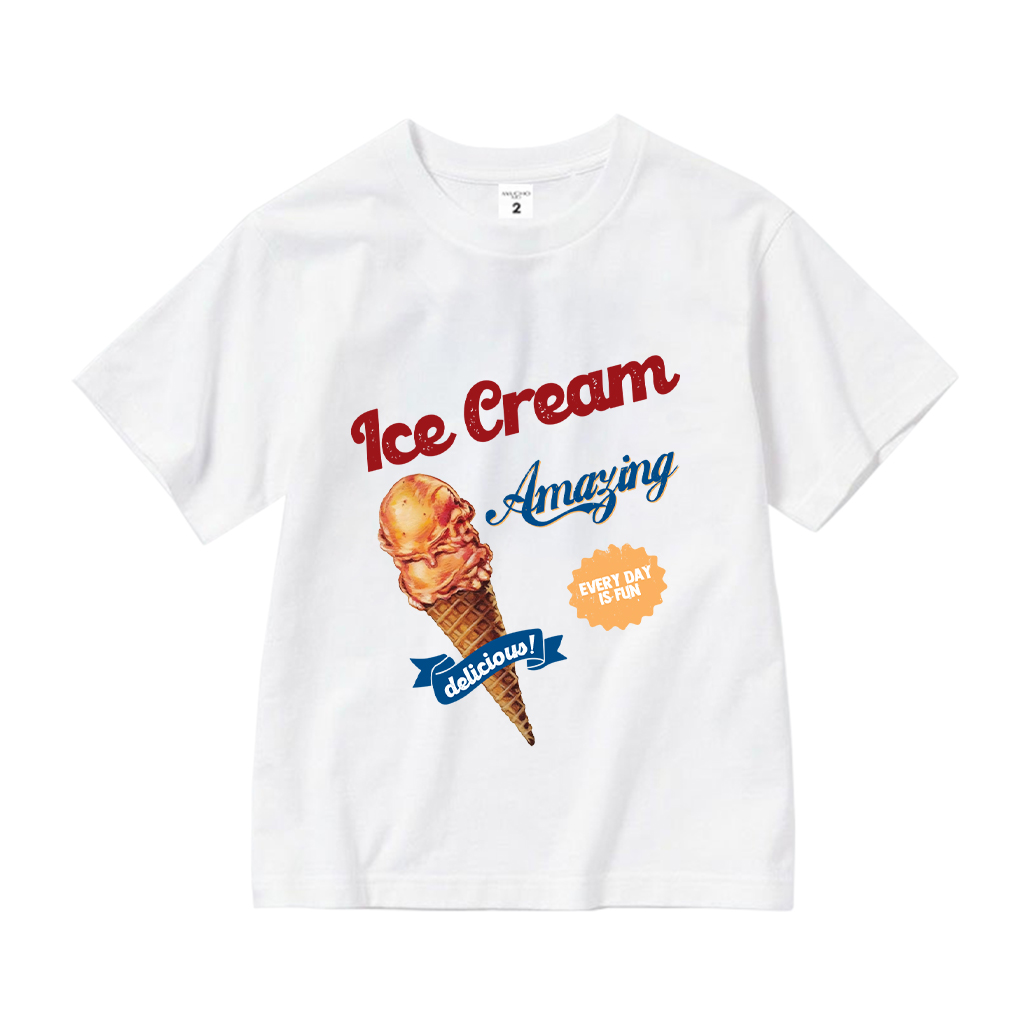 Áo thun cho bé Ice cream 2532 Miucho Kid chất vải cotton thoáng mát cho bé thoải mái cả ngày_thumbnail_0