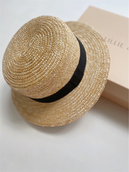 Libra Straw Hat (Mũ Vành Nhỏ Viền Đen)
