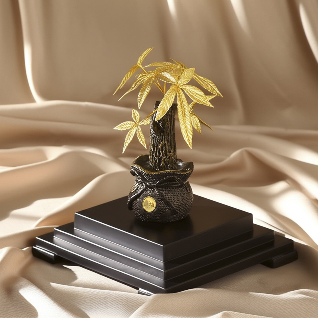 Cây Kim ngân chữ Lộc dát vàng 24K_thumbnail_1