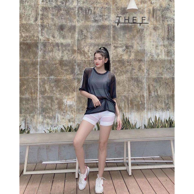 Áo Tank Thể Thao Lưới Tay Ngắn Phối 3 Sọc_thumbnail_7