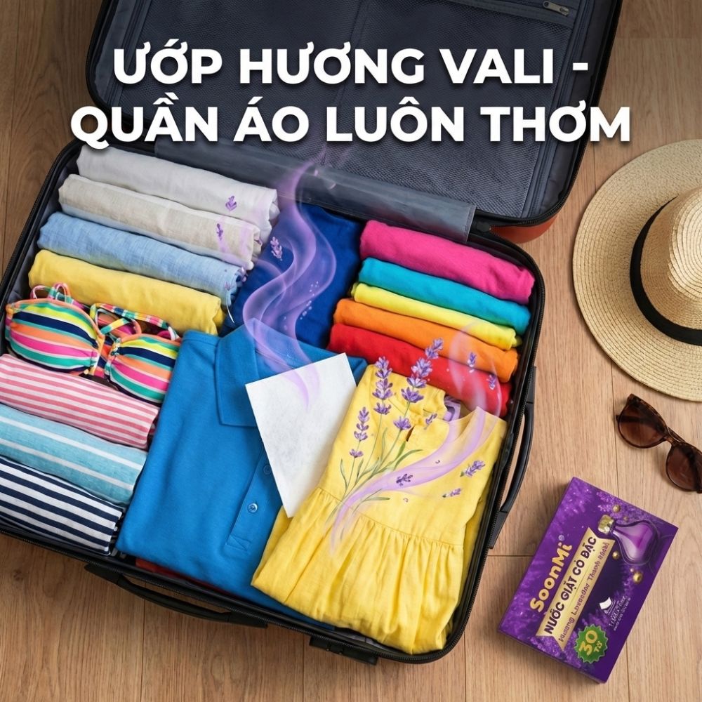 Nước Giặt Cô Đặc SoonMi Hương Lavender lưu hương lâu nhỏ gọn bỏ vali du lịch, khử mùi xe hơi, thơm tủ áo_thumbnail_4