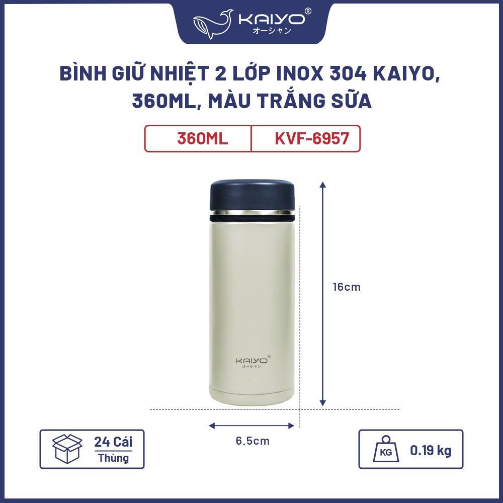 Bình Giữ Nhiệt 2 Lớp inox 304 Kaiyo 360ml_thumbnail_1