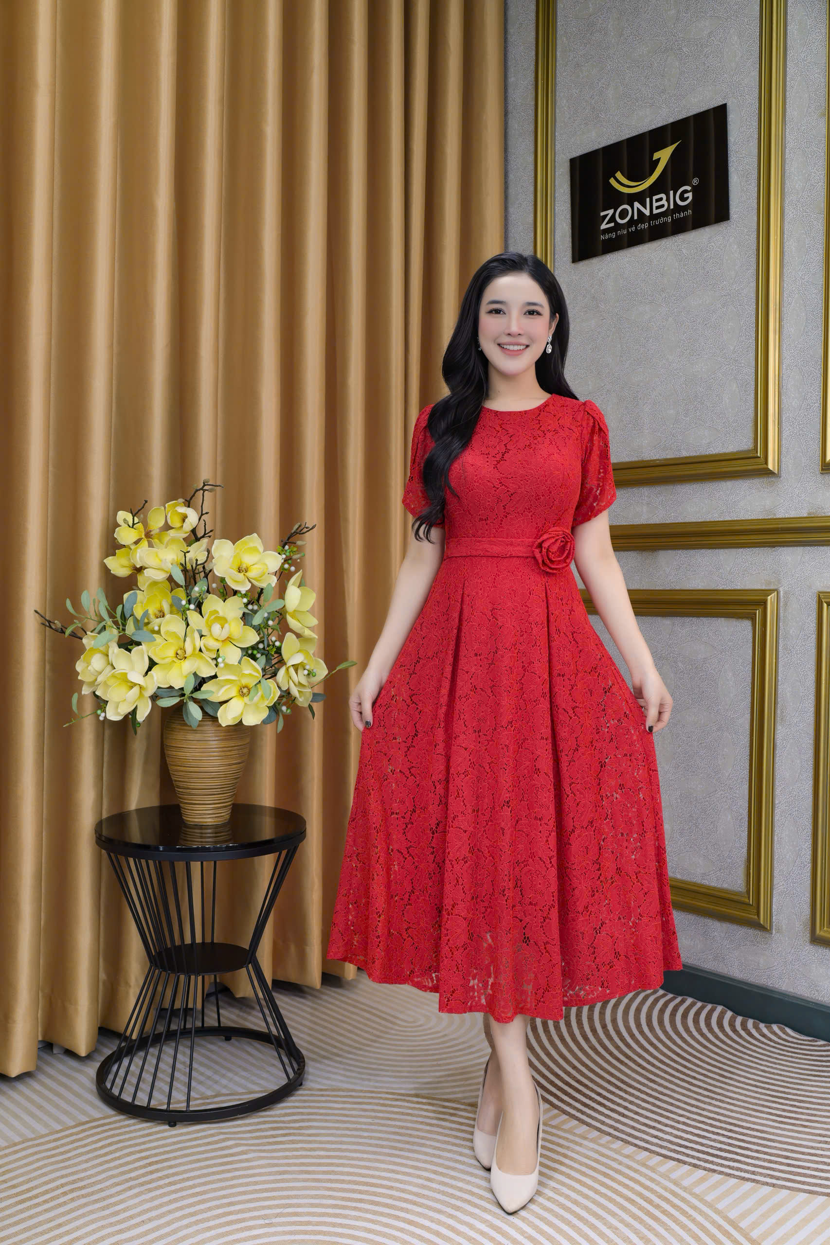 Đầm xòe - Y2125- Thương hiệu ZONBIG