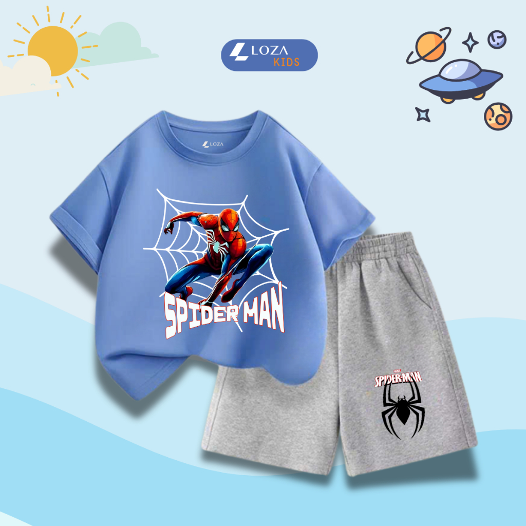 Bộ đồ bé trai in hình 'Mavel - Spiderman' - Loza Kids SB335_thumbnail_5