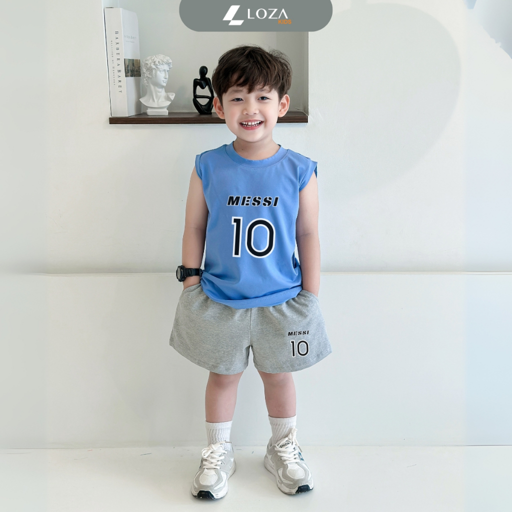 Bộ ba lỗ bé trai in số '10 Messi' - Loza Kids BL377_thumbnail_0