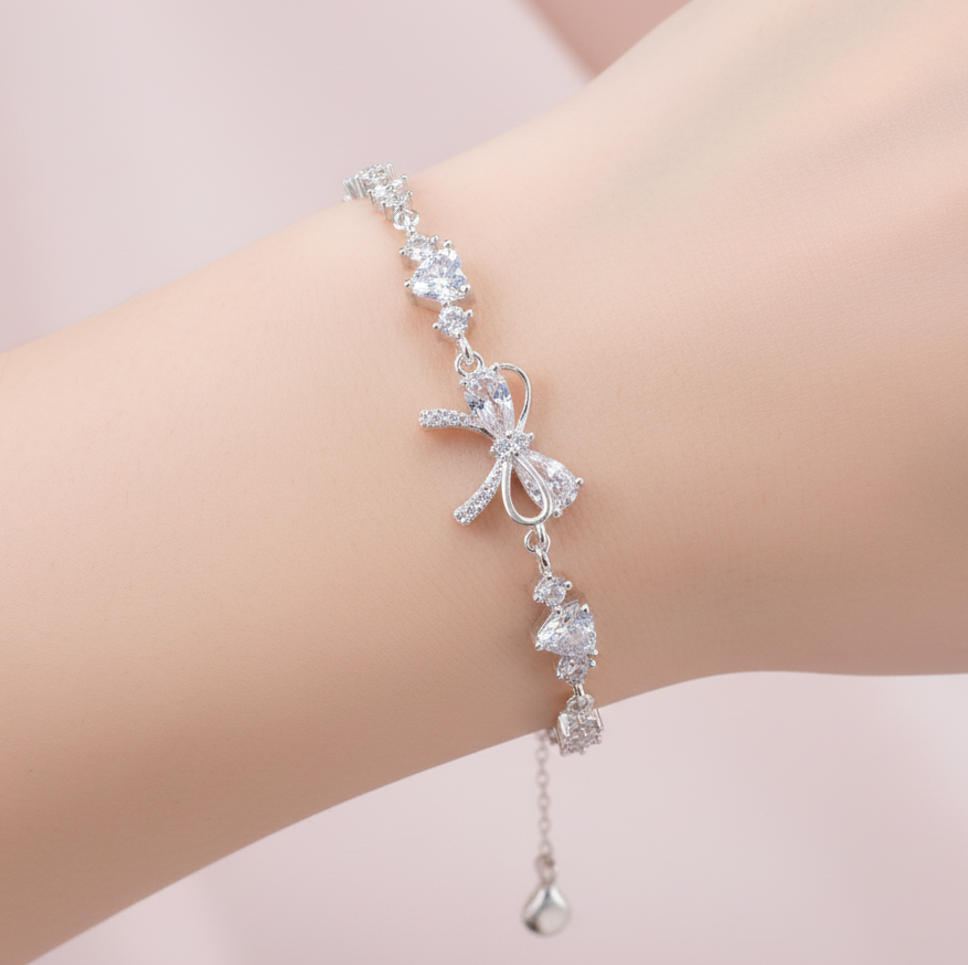  icon video play     Chia sẻ:  0 Vòng tay bạc nữ Shee Silver 925 đính đá hồng tim & nơ – phụ kiện xinh xắn, tôn da, quà tặng lãng mạn_thumbnail_4