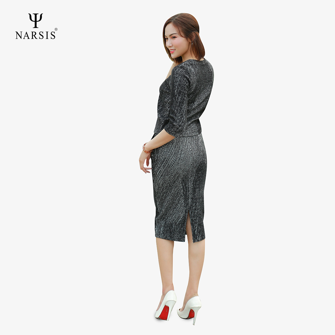 VÁY NỮ M8064 NARSIS VẢI LEN COTTON ẤM ÁP, THOÁNG MÁT, GIỮ ẤM TỐT, MỀM MẠI, GIỮ ẤM TỐT, MỀM MẠI_thumbnail_2