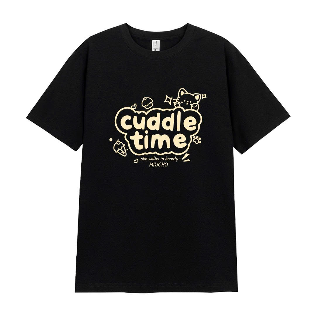 Áo thun nữ form vừa regular dáng ngắn cổ tròn ARD2288 Miucho vải cotton co giãn thoáng mát in mix_thumbnail_7