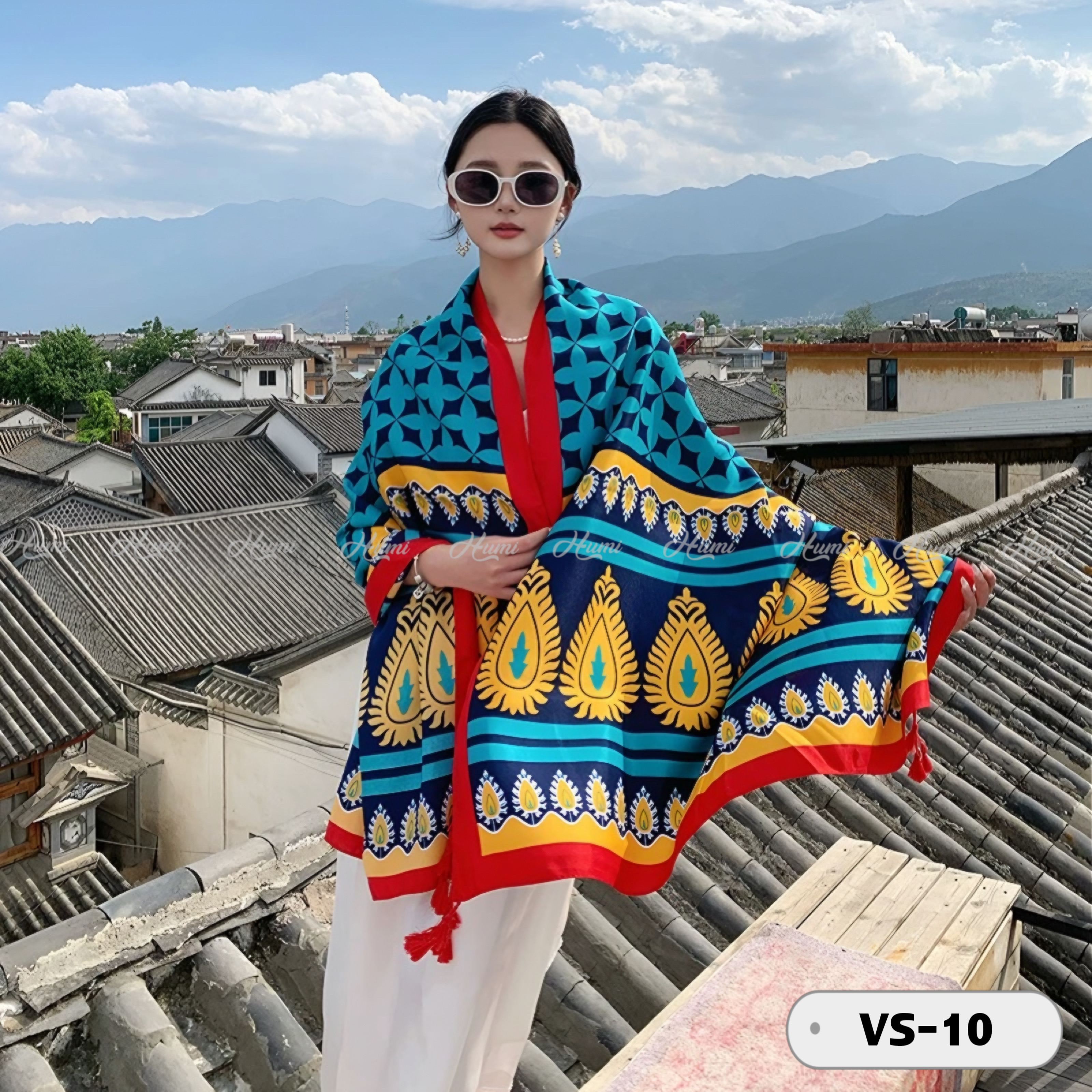 KHĂN HỌA TIẾT THỔ CẨM (VS10)