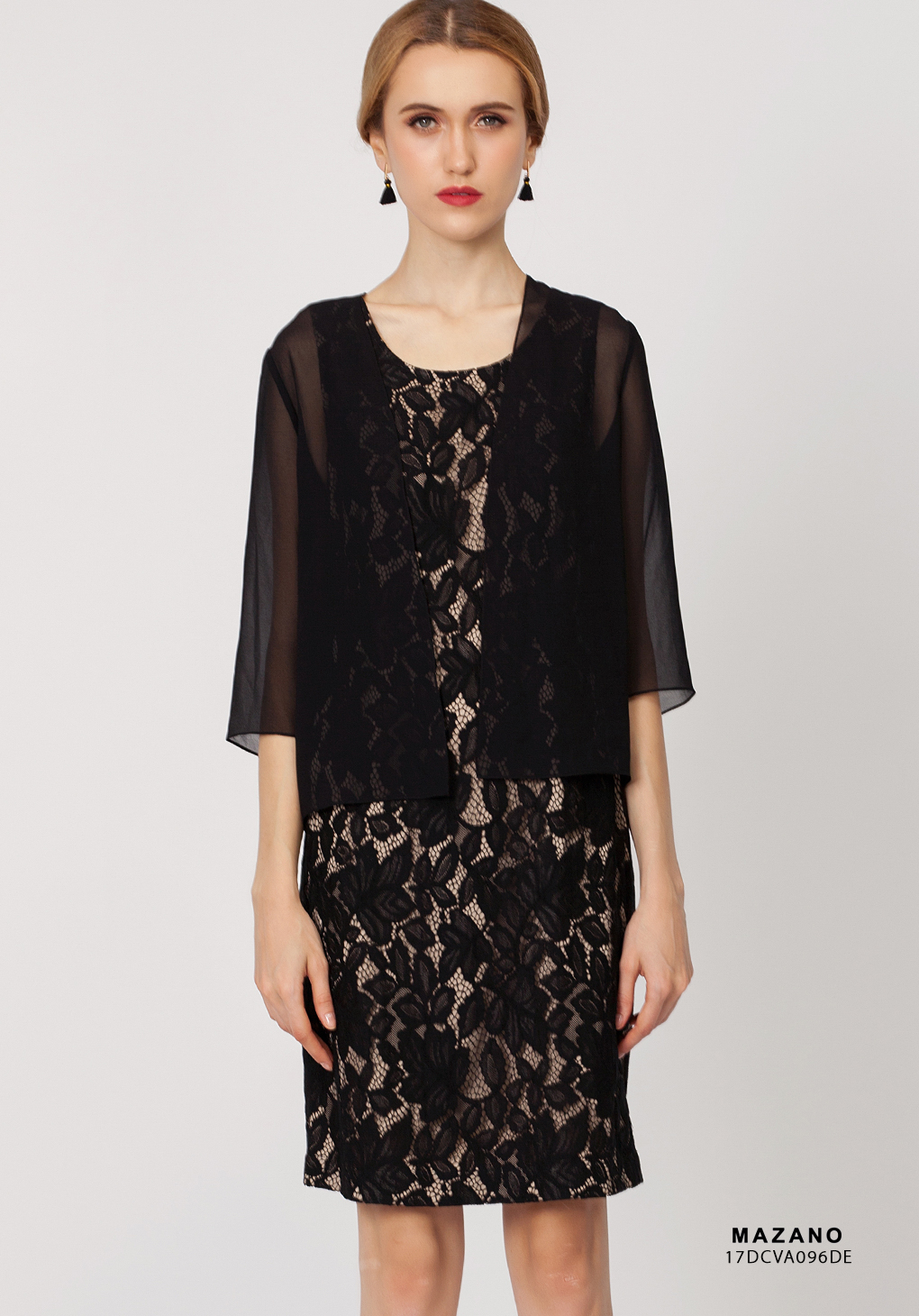 Váy ren đen phối voan tay lỡ_thumbnail_2