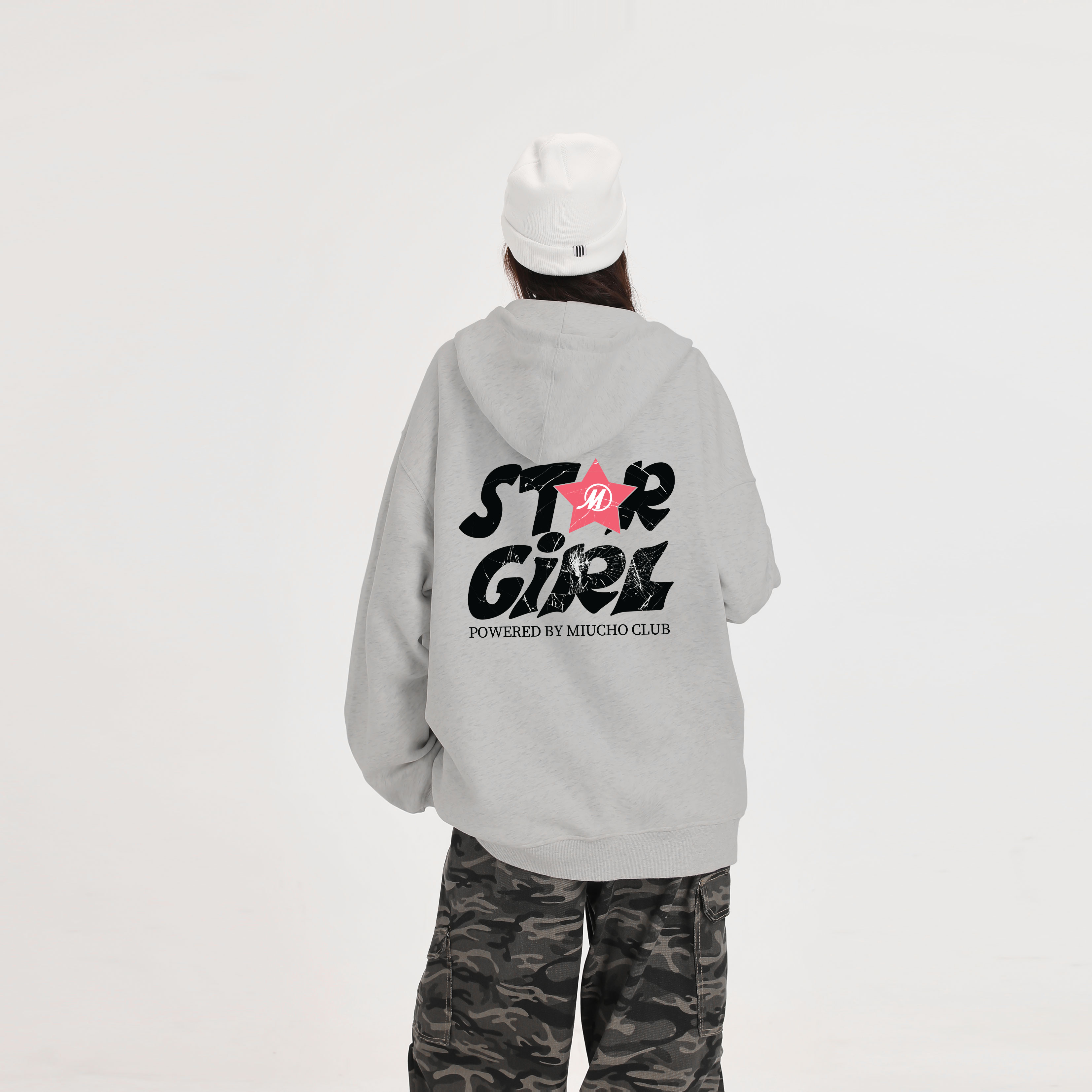 Áo hoodie zip local brand form rộng vải nỉ chân cua HZD1636 Miucho in typography_thumbnail_5