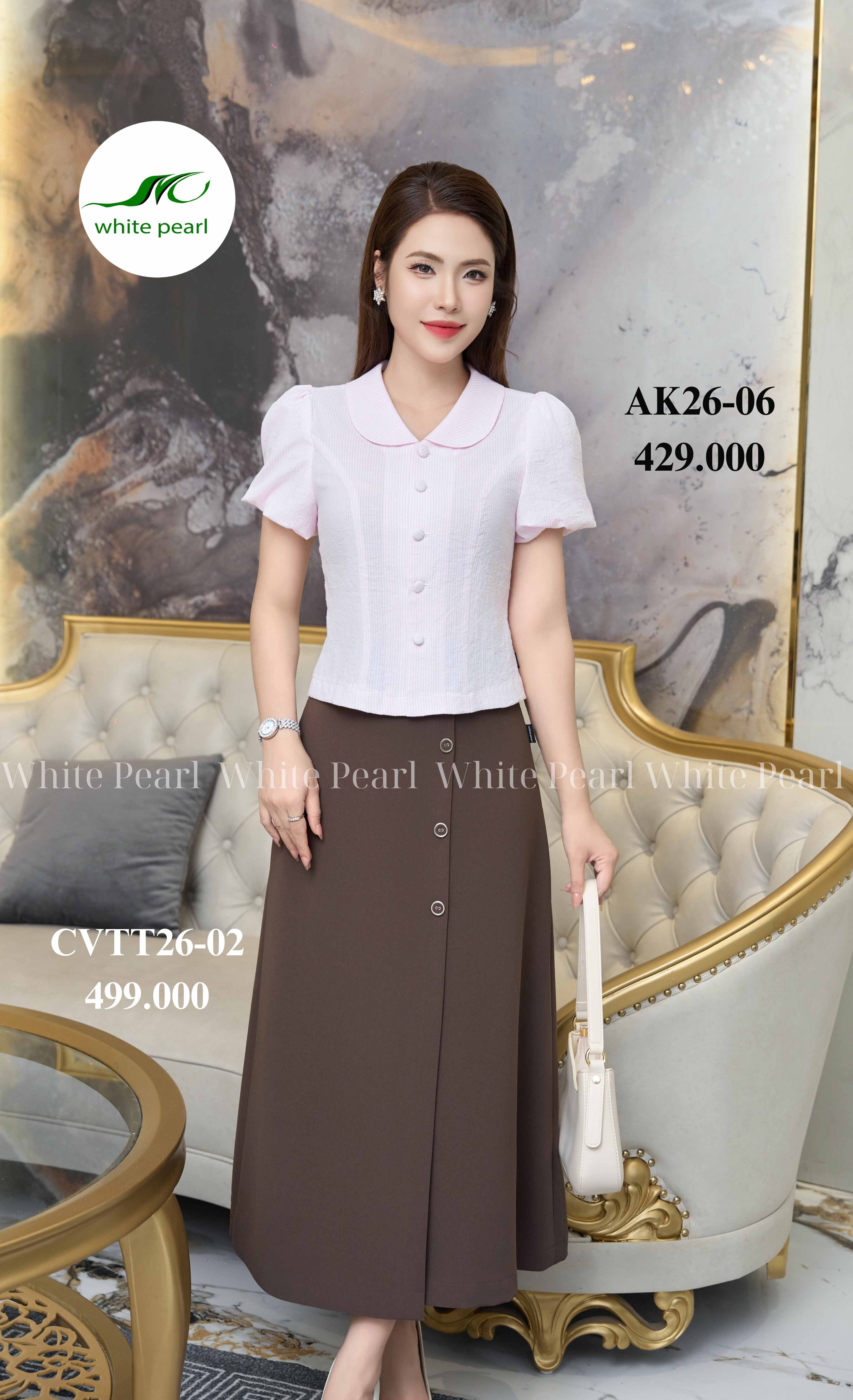 Áo ký giả tay chuông thời trang công sở nữ White Pearl_thumbnail_3