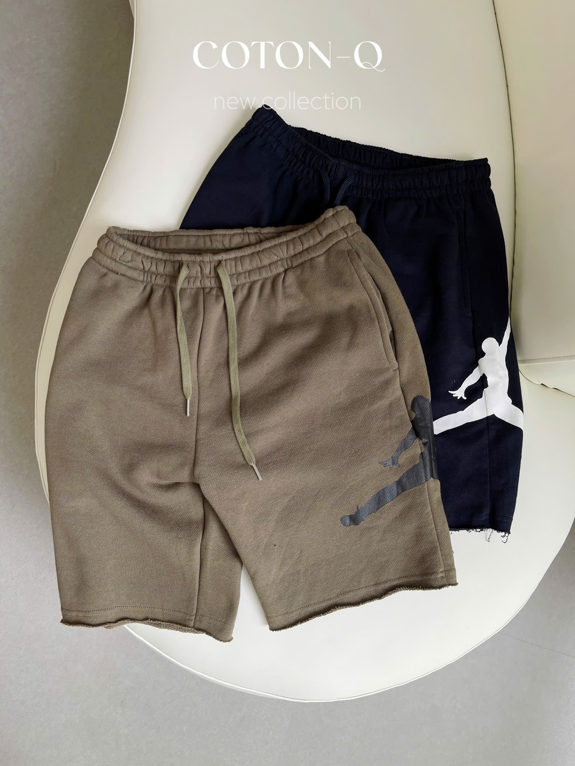 HQ312 - Quần short thun nam ( XANH ĐEN )