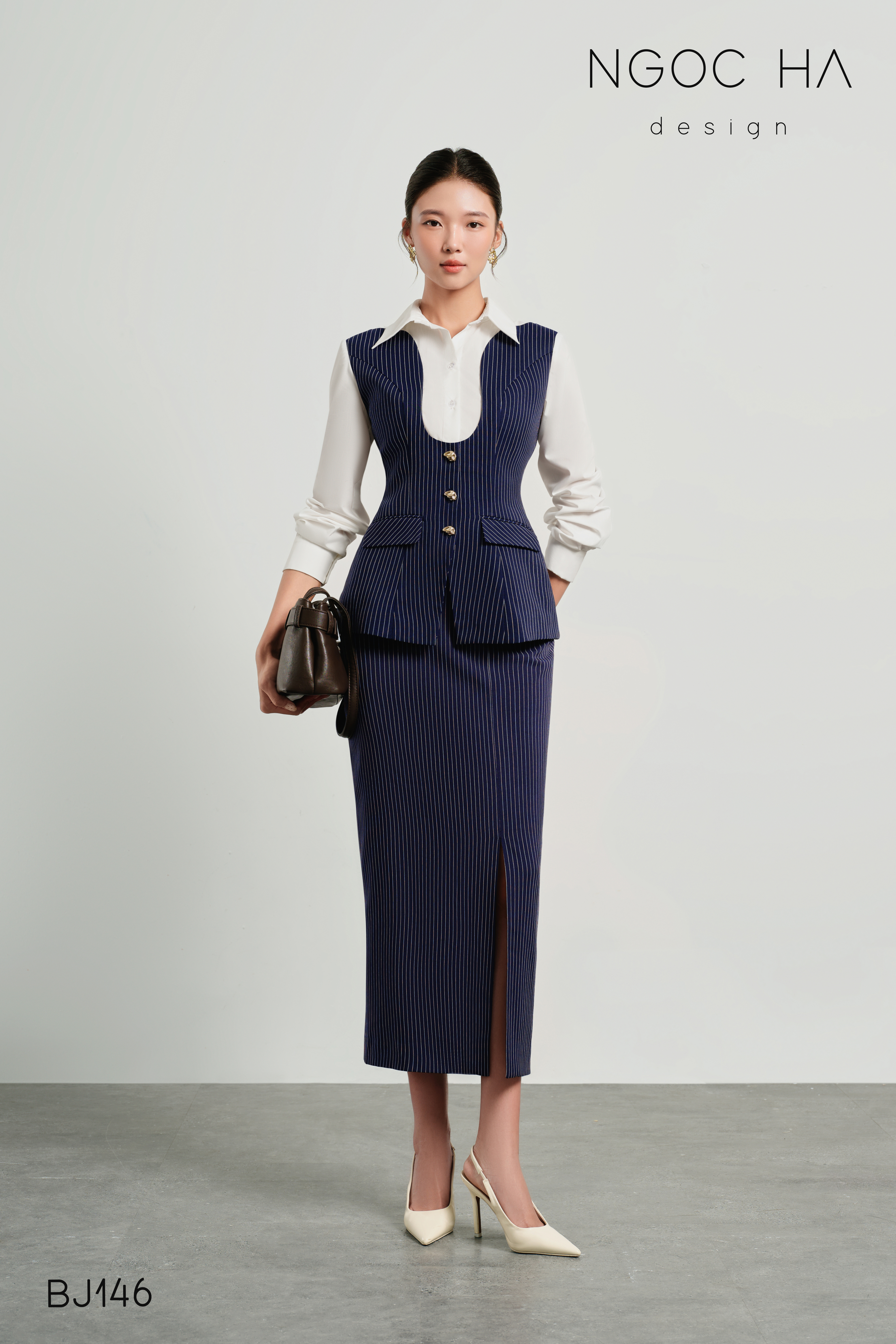 Camille Set_ Bộ Kẻ Sọc Mix Cổ Sơ Mi BJ146_thumbnail_5