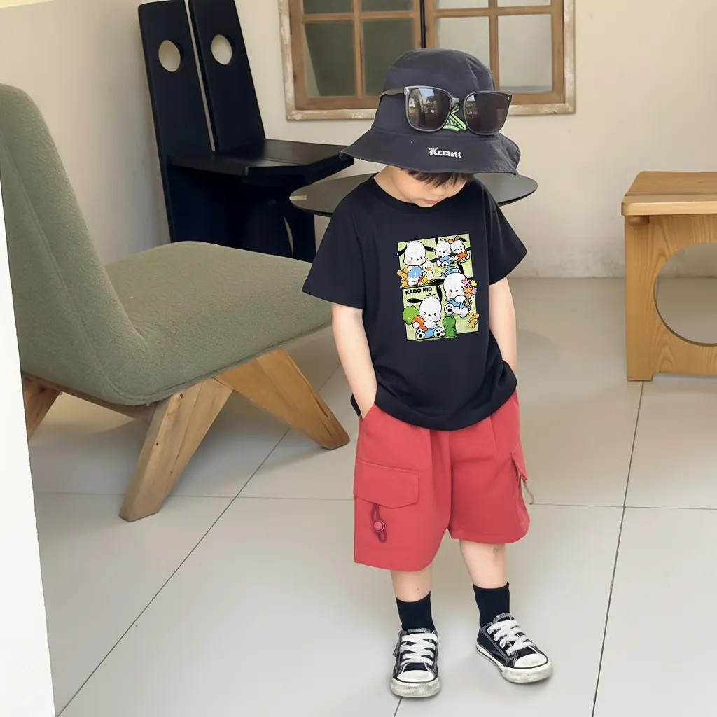 Áo thun bé gái hoạt hình Kado vải cotton thoáng mát tay ngắn cổ tròn in artwork 2976_thumbnail_2